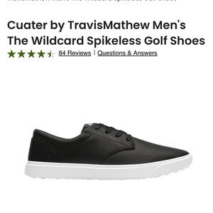 CUATER Sz 12 Black Leather Wild Card Spikeless Golf Sneakers Shoes Orig $160